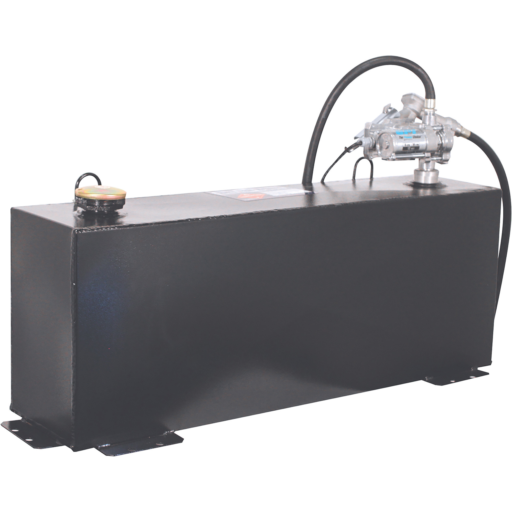 Better Built Steel Diesel Fuel Transfer Tank With GPI 12V Fuel Transfer Pump, 36-Gallons, Rectangular, Black, Model# 29214885